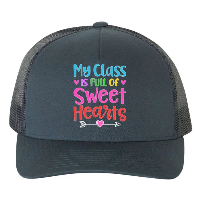 Teacher Valentines Day For Kindergarten Preschool Teacher Gift Yupoong Adult 5-Panel Trucker Hat