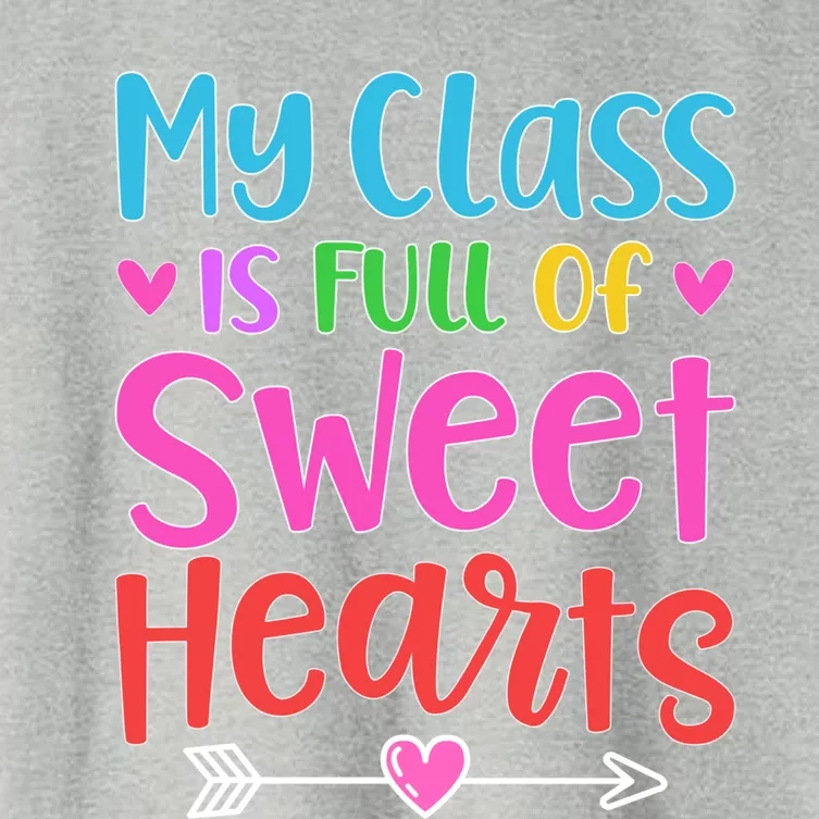 Teacher Valentines Day For Kindergarten Preschool Teacher Gift Women's Crop Top Tee