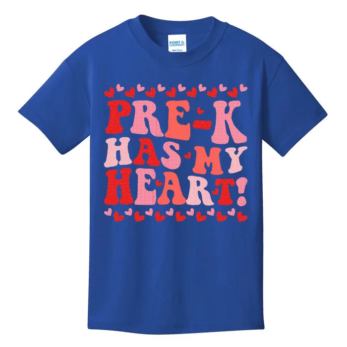 Teacher Valentines Day Prek Has My Heart Kids T-Shirt