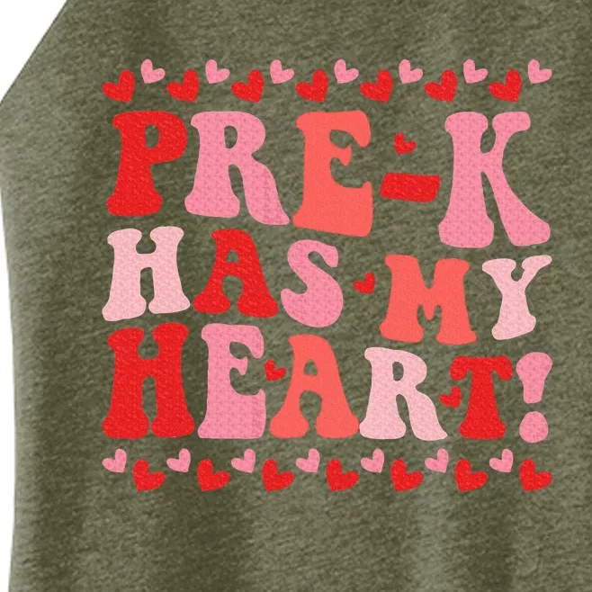 Teacher Valentines Day Prek Has My Heart Women’s Perfect Tri Rocker Tank