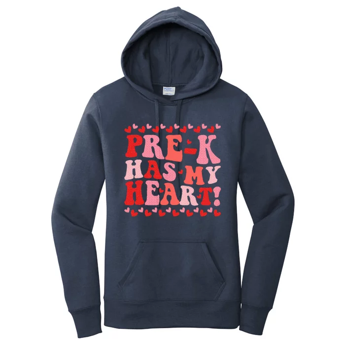 Teacher Valentines Day Prek Has My Heart Women's Pullover Hoodie