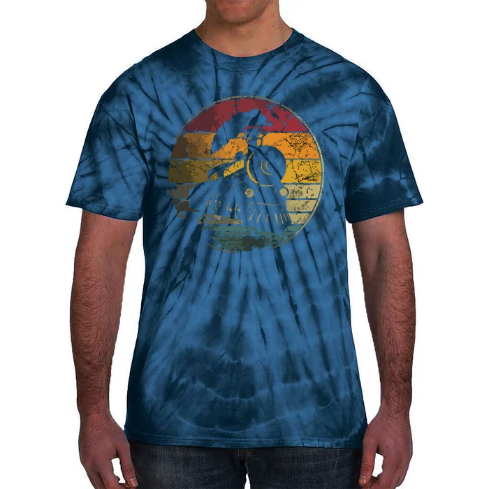 Train Vintage Distressed Retro Engineer Engine Conductor Tie-Dye T-Shirt