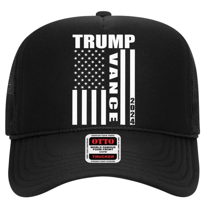 Trump Vance Donald Trump 2024 High Crown Mesh Trucker Hat