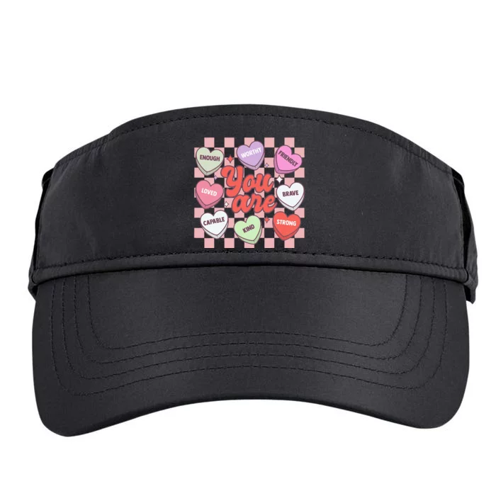 Teacher Valentines Day Candy Heart Adult Drive Performance Visor