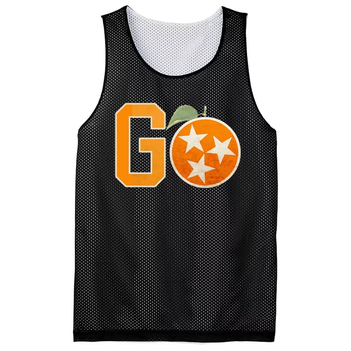 Tennessee Vintage Distressed Orange And White Flag Mesh Reversible Basketball Jersey Tank