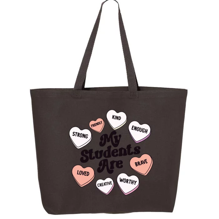 Teacher Valentines Day Positive Affirmations Candy Hearts 25L Jumbo Tote