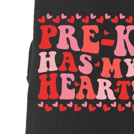 Teacher Valentines Day Prek Has My Heart Doggie 3-End Fleece Hoodie