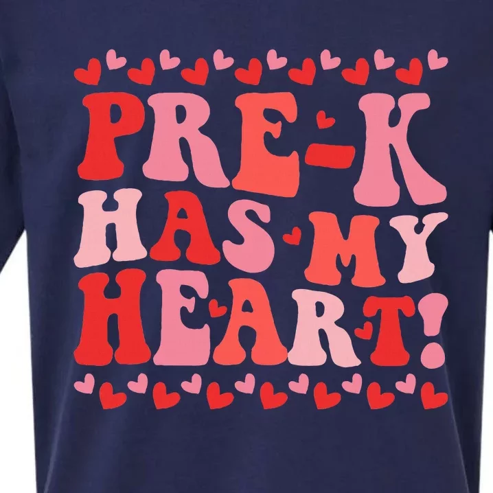 Teacher Valentines Day Prek Has My Heart Sueded Cloud Jersey T-Shirt