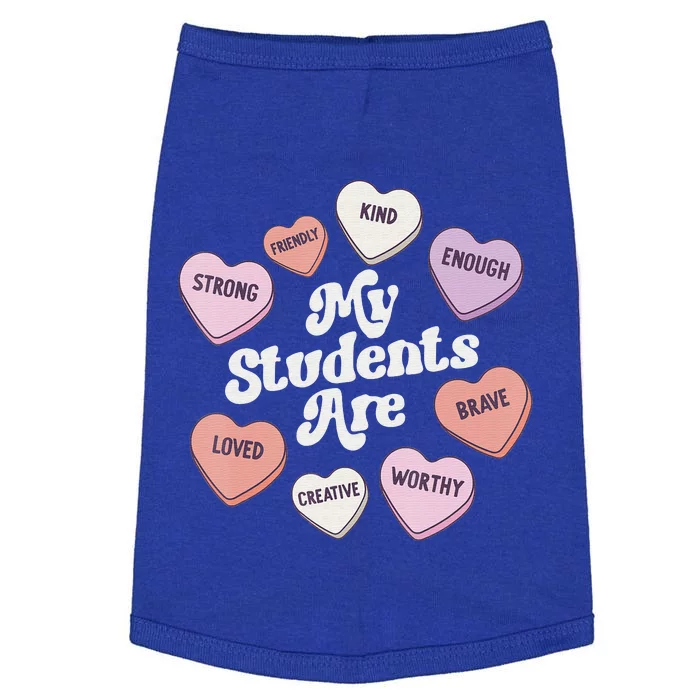 Teacher Valentines Day Positive Affirmations Candy Hearts Doggie Tank