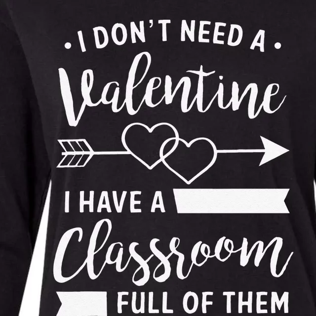 Teacher Valentine's Day, Funny Classroom School Gift Love Womens Cotton Relaxed Long Sleeve T-Shirt