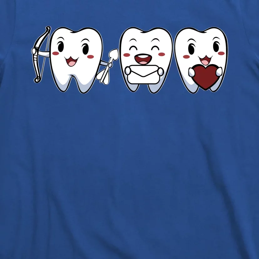 Teeth Valentines Day Cute Dentist Dental Hygienist Assistant Gift T-Shirt