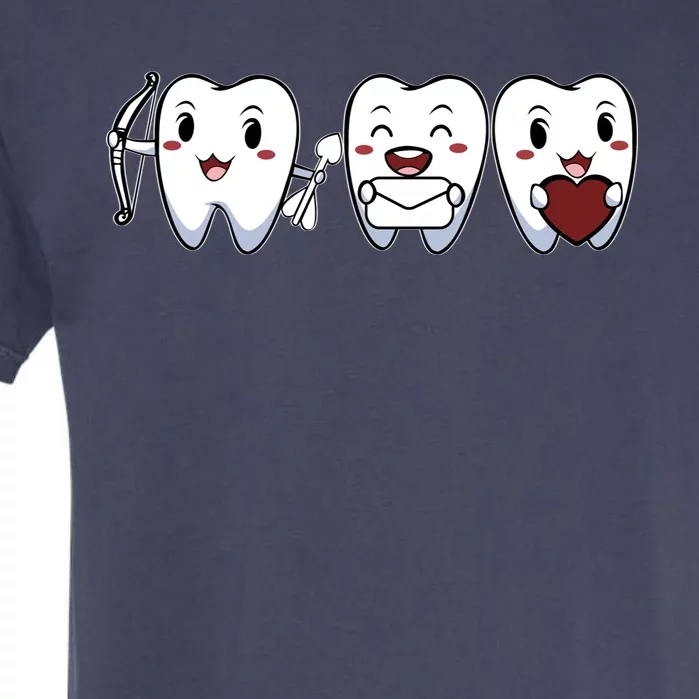 Teeth Valentines Day Cute Dentist Dental Hygienist Assistant Gift Garment-Dyed Heavyweight T-Shirt