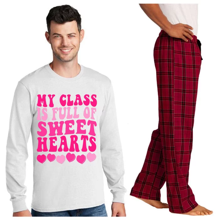 Teacher Valentines Day My Class Is Full Of Sweethearts Long Sleeve Pajama Set