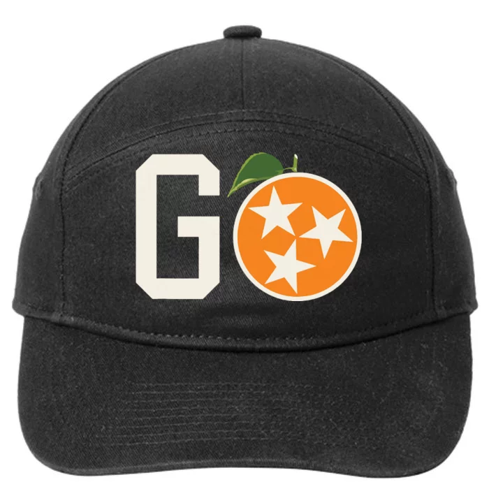 Tennessee Vintage Distressed Orange And White Flag 7-Panel Snapback Hat