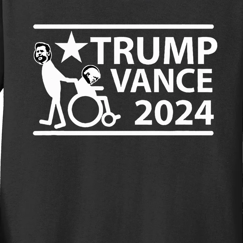 Trump Vance Elections 2024 Humor Kids Long Sleeve Shirt