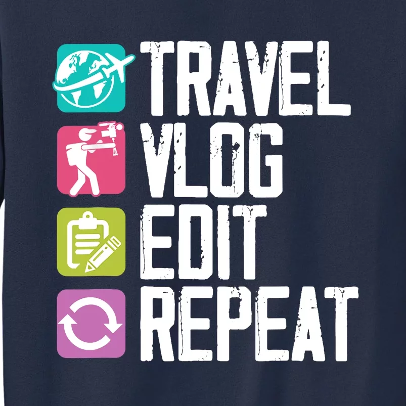 Travel Vlog Edit Vlogger Videographer Video Editor Vlogging Sweatshirt