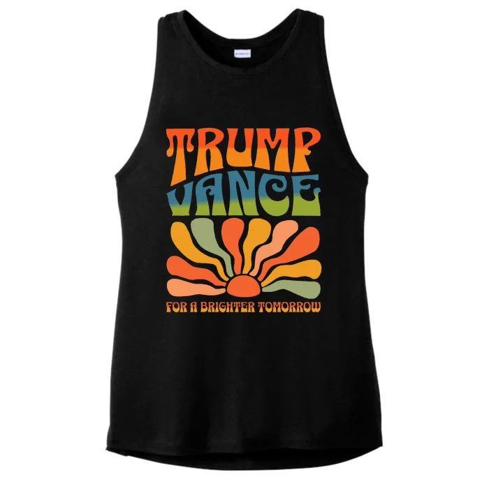 Trump Vance For A Brighter Tomorrow Trump Vance 2024 Ladies Tri-Blend Wicking Tank