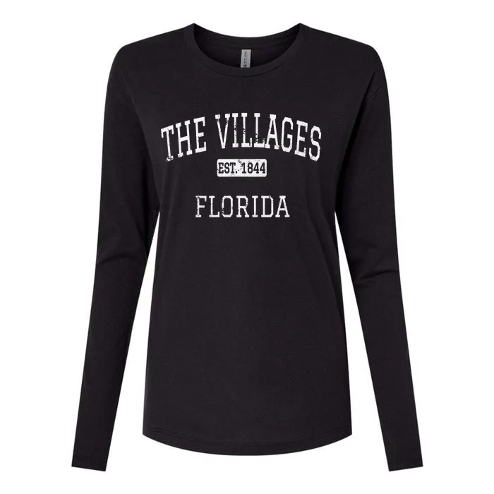 The Villages Florida Fl Vintage Womens Cotton Relaxed Long Sleeve T-Shirt