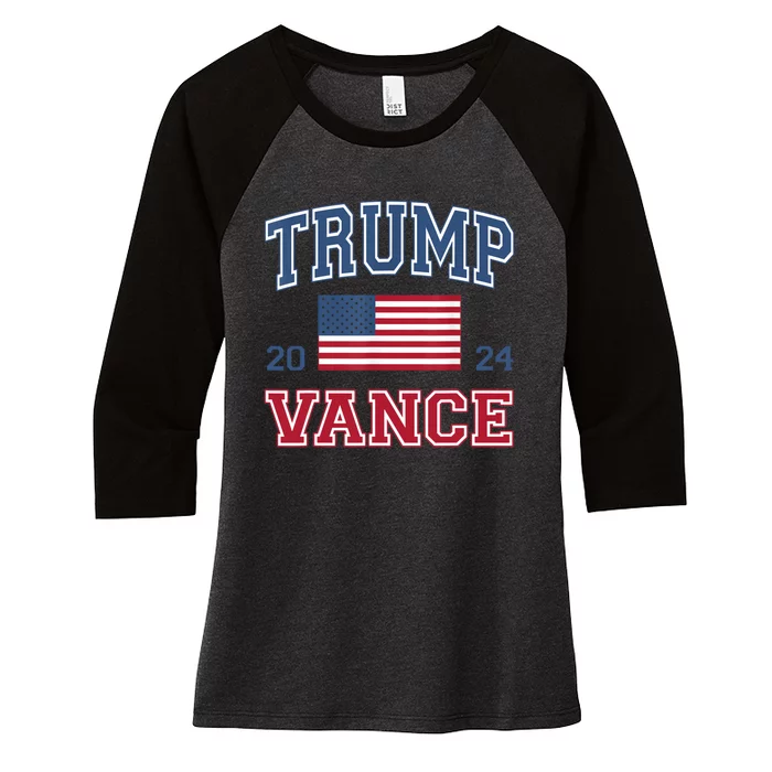 Trump Vance For President 2024 Campaign Us Election Women's Tri-Blend 3/4-Sleeve Raglan Shirt