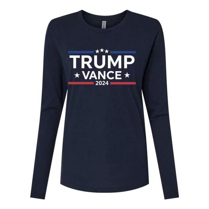 Trump Vance For President 2024 Campaign Us Election Womens Cotton Relaxed Long Sleeve T-Shirt