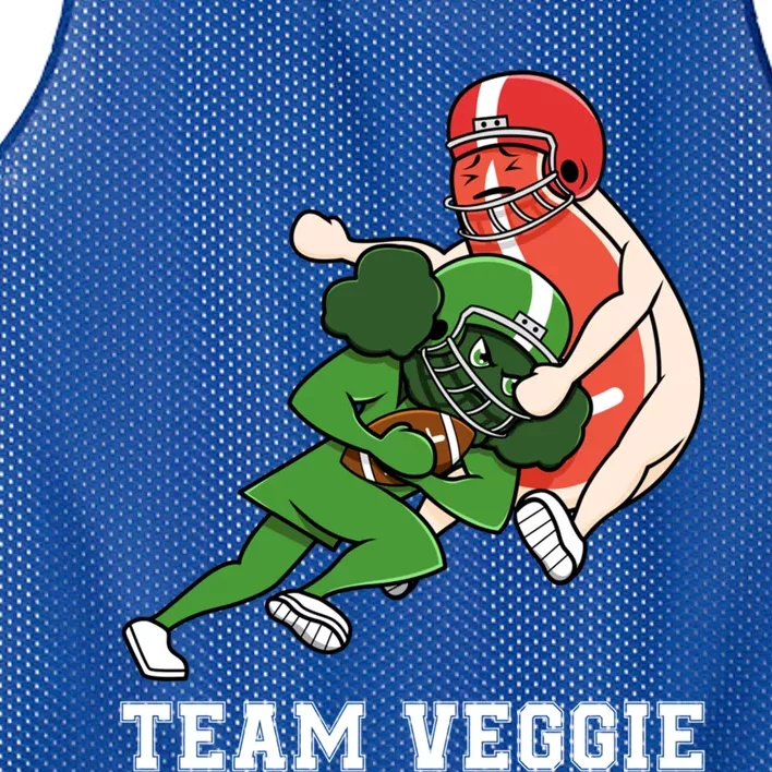 Team Veggie Football Vegetarian Plant Powered Gift Mesh Reversible Basketball Jersey Tank