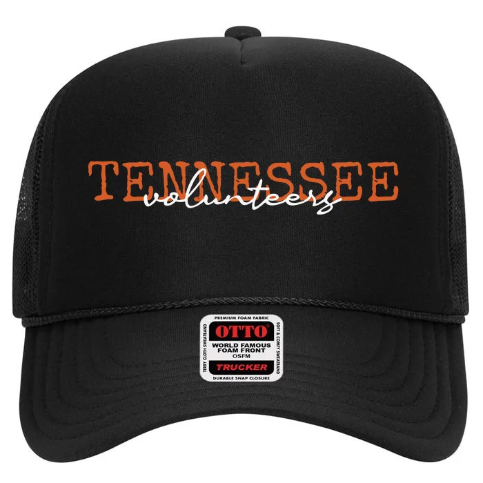 T.E.N.N.E.S.S.E.E Volunteers Football High Crown Mesh Trucker Hat