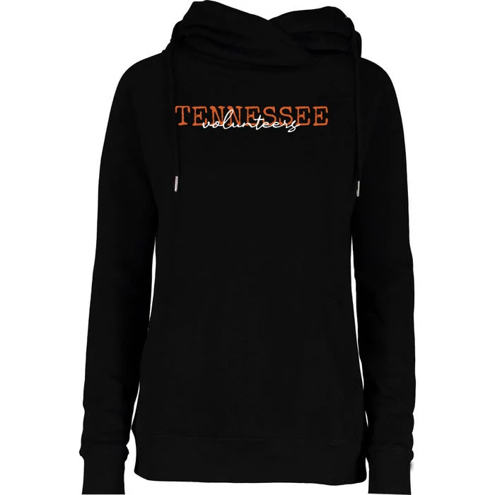 T.E.N.N.E.S.S.E.E Volunteers Football Womens Funnel Neck Pullover Hood