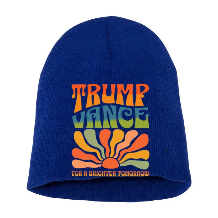 Trump Vance For A Brighter Tomorrow Trump Vance 2024 Short Acrylic Beanie