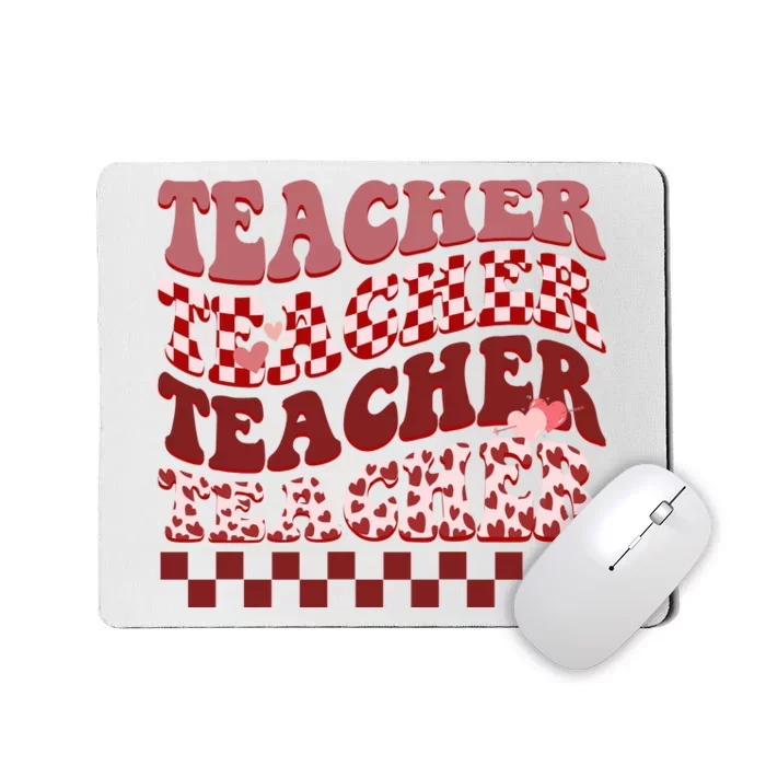 Teacher Valentine Groovy Cute Mousepad