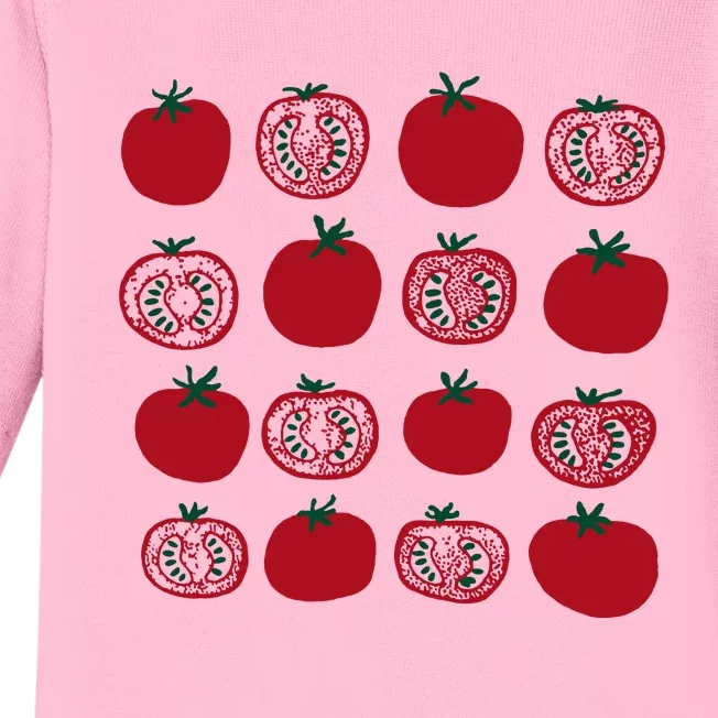 Tomato Vegetable Gardener Baby Long Sleeve Bodysuit