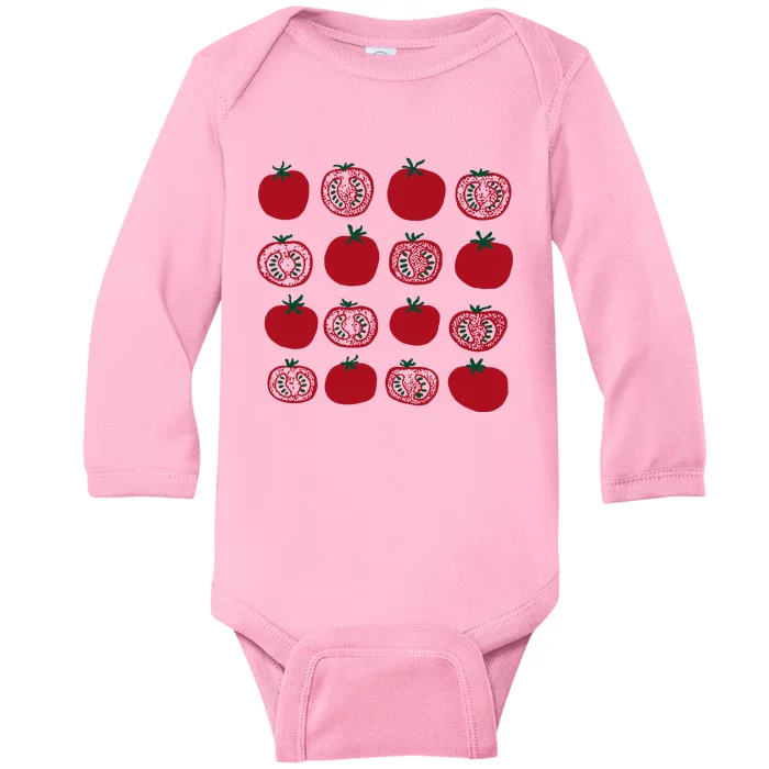 Tomato Vegetable Gardener Baby Long Sleeve Bodysuit