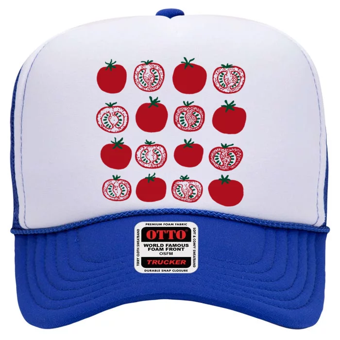 Tomato Vegetable Gardener High Crown Mesh Trucker Hat