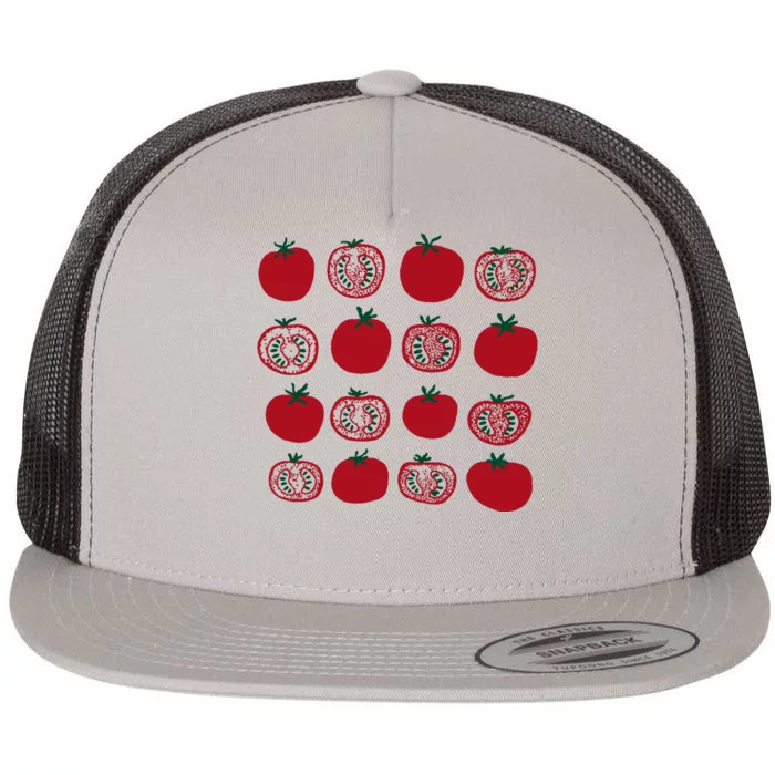 Tomato Vegetable Gardener Flat Bill Trucker Hat