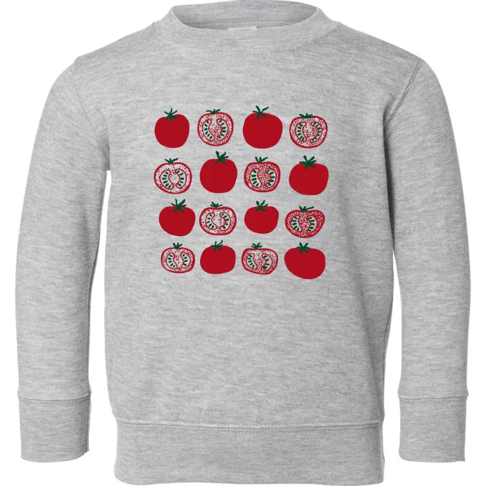 Tomato Vegetable Gardener Toddler Sweatshirt