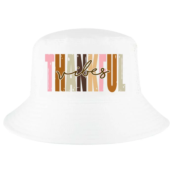 Thankful Vibes Holiday Cute Cool Comfort Performance Bucket Hat