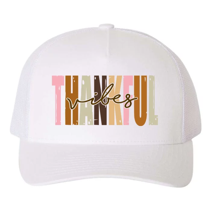 Thankful Vibes Holiday Cute Yupoong Adult 5-Panel Trucker Hat