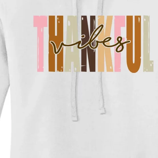 Thankful Vibes Holiday Cute Women's Pullover Hoodie