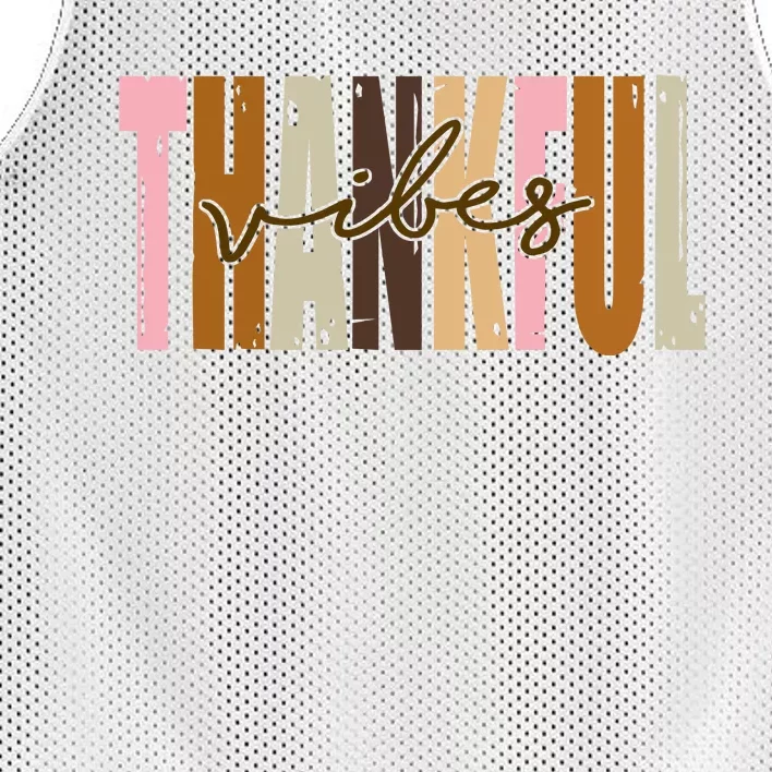 Thankful Vibes Holiday Cute Mesh Reversible Basketball Jersey Tank