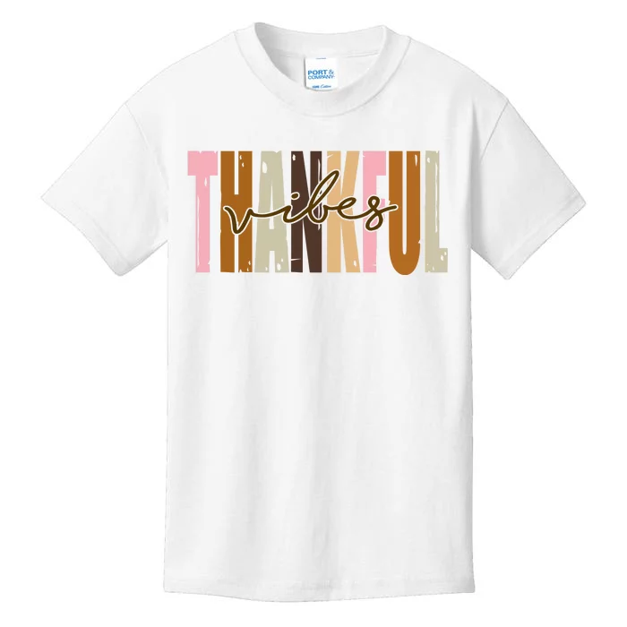 Thankful Vibes Holiday Cute Kids T-Shirt