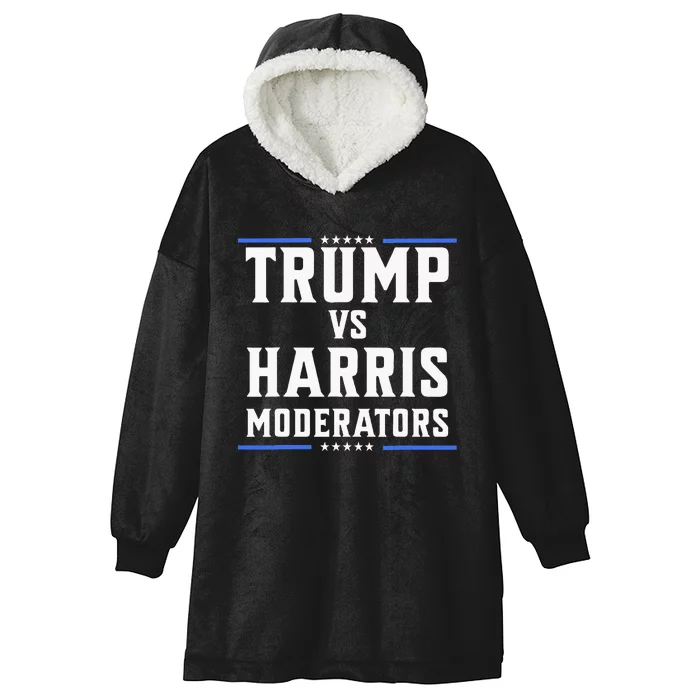 Trump Vs Harris Moderators 2024 Election Debate Hooded Wearable Blanket