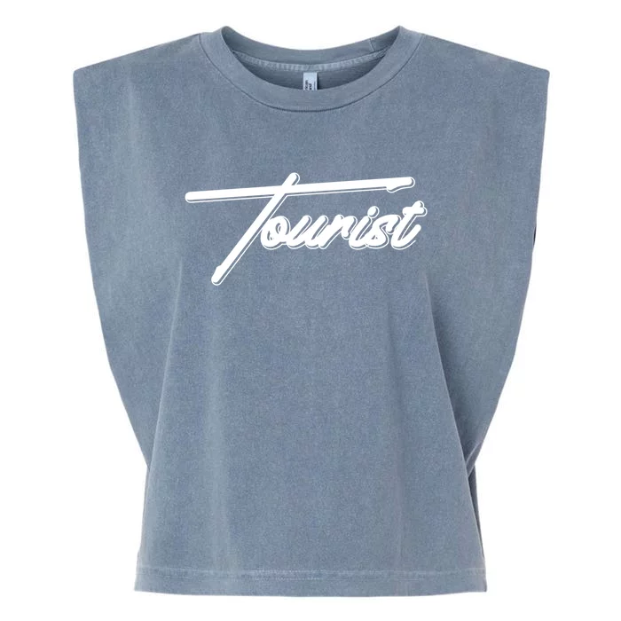 Tourist Vacation Holiday Traveler Tourism Adventure Gift Garment-Dyed Women's Muscle Tee