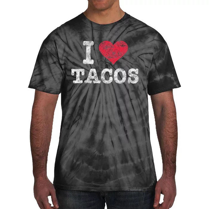 Trendy Vintage I Love Tacos Tie-Dye T-Shirt