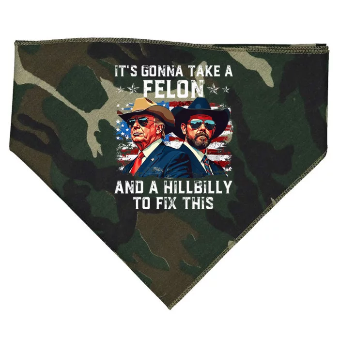 Trump Vance ItS Gonna Take A Felon And A Hillbilly To Fix USA-Made Doggie Bandana