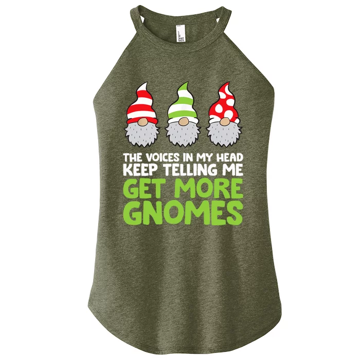 The Voices In My Head Keep Telling Me Get More Gnomes Women’s Perfect Tri Rocker Tank