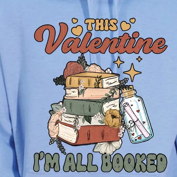 This Valentine I'm All Booked Bookworm Reading Librarian Book Lover Unisex Surf Hoodie