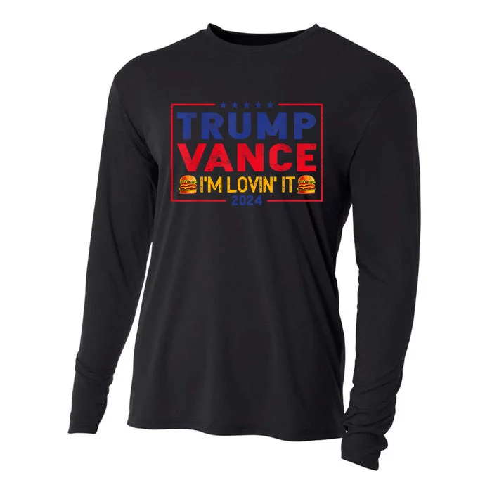 Trump Vance IM Lovin It Hamburger 2024 Cooling Performance Long Sleeve Crew