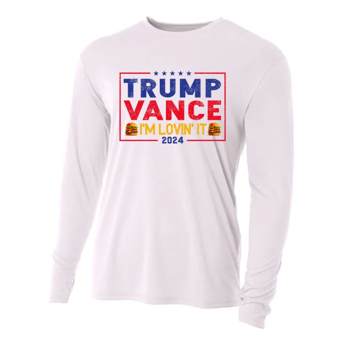 Trump Vance IM Lovin It Hamburger 2024 Cooling Performance Long Sleeve Crew