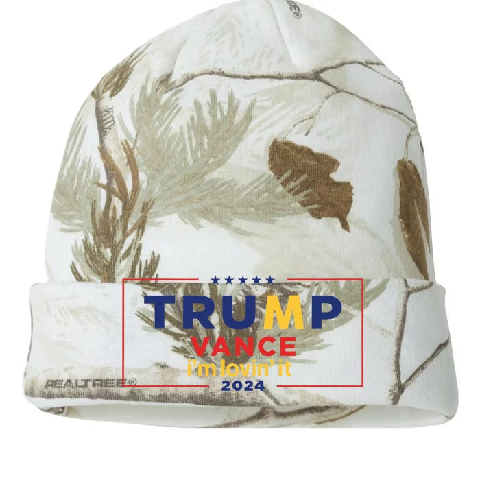 Trump Vance IM Lovin It 2024 Funny Saying Quote Trump Fried Kati - 12in Camo Beanie