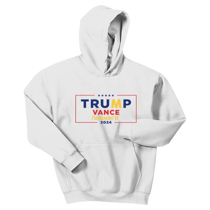 Trump Vance IM Lovin It 2024 Funny Saying Quote Trump Fried Kids Hoodie