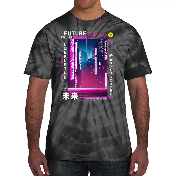 Tokyo Vaporwave In Japanese Retro Vibes Aesthetic Tie-Dye T-Shirt